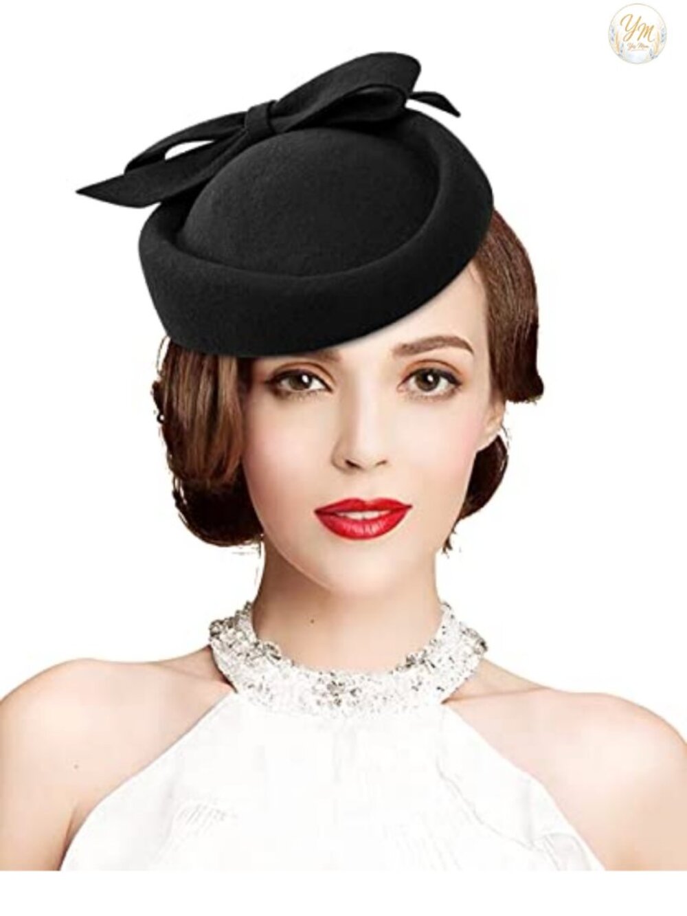 Vintage Wool Felt Fascinator Hat Pillbox Derby Church Wedding